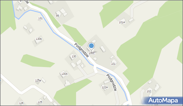 Podgrodzie, Podgrodzie, 100C, mapa Podgrodzie