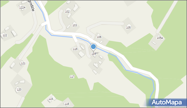 Podgrodzie, Podgrodzie, 115, mapa Podgrodzie