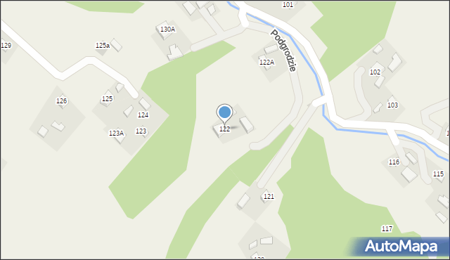 Podgrodzie, Podgrodzie, 122, mapa Podgrodzie