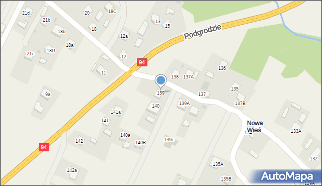 Podgrodzie, Podgrodzie, 139, mapa Podgrodzie