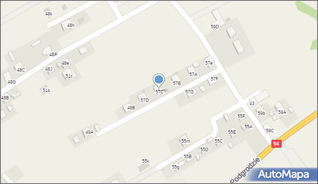 Podgrodzie, Podgrodzie, 57C, mapa Podgrodzie