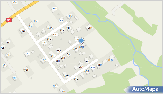 Podgrodzie, Podgrodzie, 86D, mapa Podgrodzie