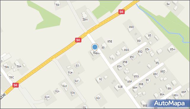 Podgrodzie, Podgrodzie, 92d, mapa Podgrodzie