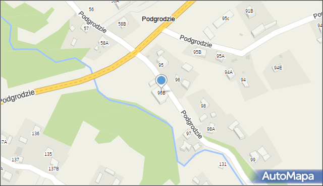 Podgrodzie, Podgrodzie, 96B, mapa Podgrodzie