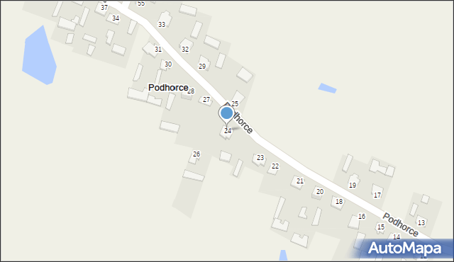 Podhorce, Podhorce, 24, mapa Podhorce