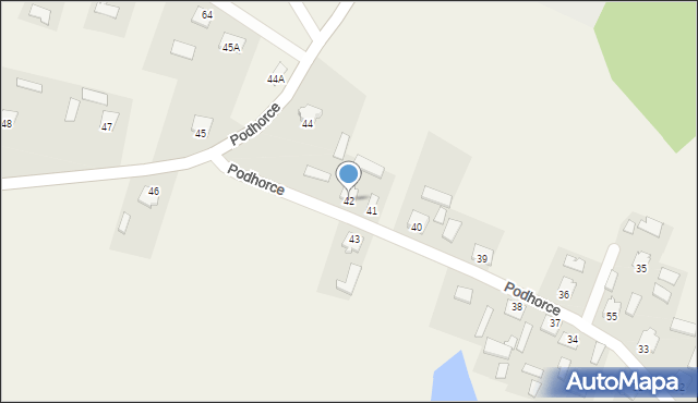 Podhorce, Podhorce, 42, mapa Podhorce