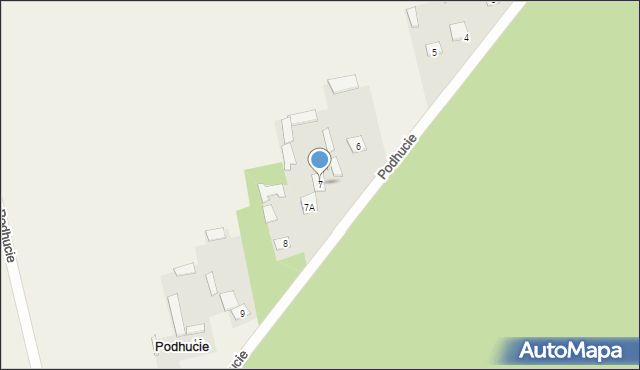 Podhucie, Podhucie, 7, mapa Podhucie