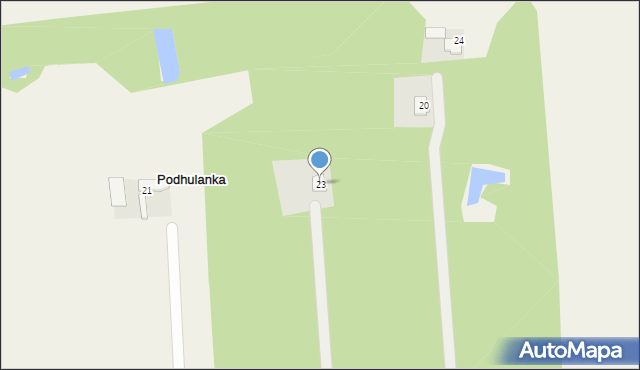 Podhulanka, Podhulanka, 23, mapa Podhulanka