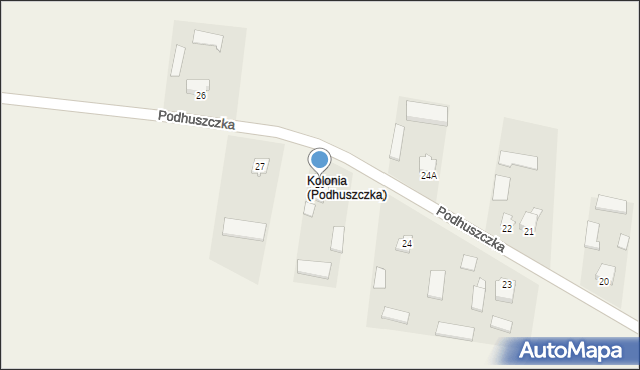 Podhuszczka, Podhuszczka, 25, mapa Podhuszczka