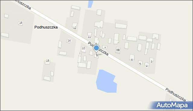 Podhuszczka, Podhuszczka, 9, mapa Podhuszczka