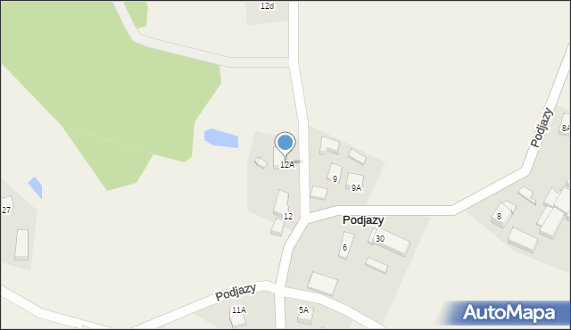Podjazy, Podjazy, 12A, mapa Podjazy