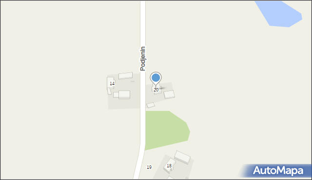 Podjenin, Podjenin, 20, mapa Podjenin