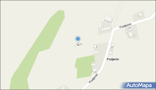 Podjenin, Podjenin, 5a, mapa Podjenin