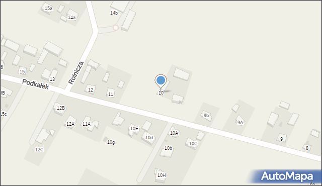 Podkałek, Podkałek, 10, mapa Podkałek
