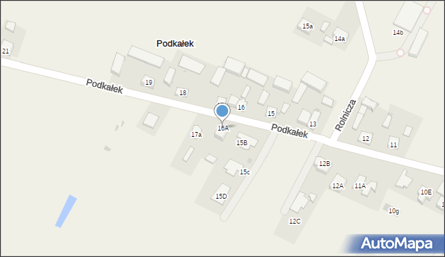 Podkałek, Podkałek, 16A, mapa Podkałek