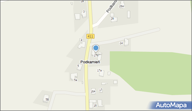 Podkamień, Podkamień, 17b, mapa Podkamień
