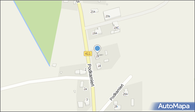 Podkamień, Podkamień, 19, mapa Podkamień