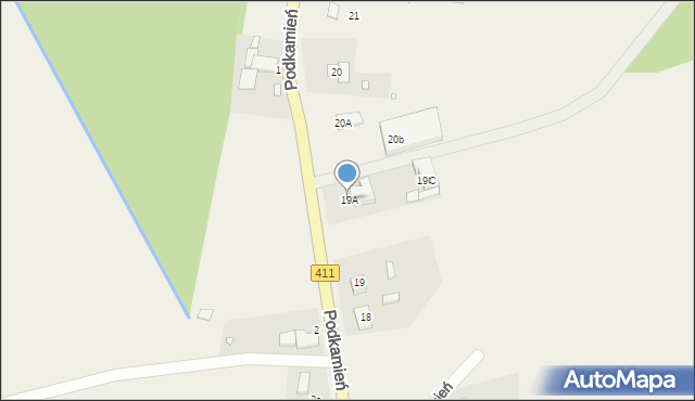 Podkamień, Podkamień, 19A, mapa Podkamień