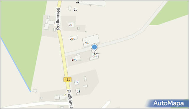 Podkamień, Podkamień, 19C, mapa Podkamień
