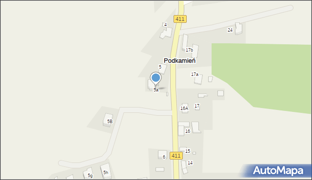 Podkamień, Podkamień, 5a, mapa Podkamień