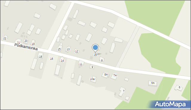 Podkamionka, Podkamionka, 10, mapa Podkamionka