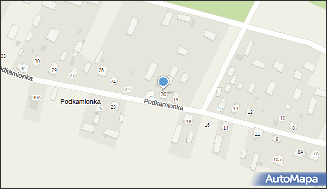 Podkamionka, Podkamionka, 20, mapa Podkamionka