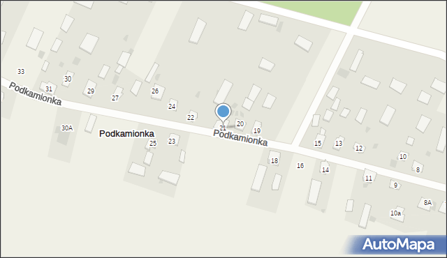 Podkamionka, Podkamionka, 21, mapa Podkamionka