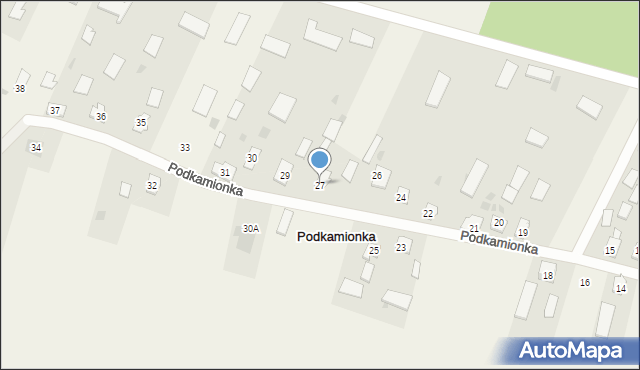 Podkamionka, Podkamionka, 27, mapa Podkamionka