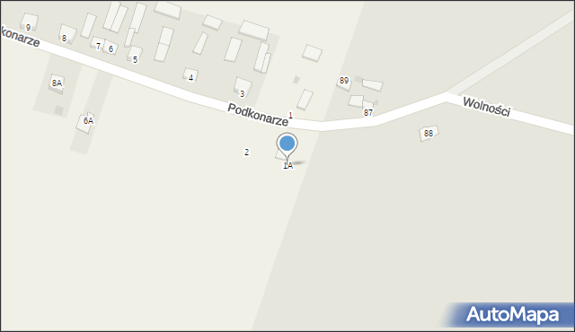 Podkonarze, Podkonarze, 1A, mapa Podkonarze