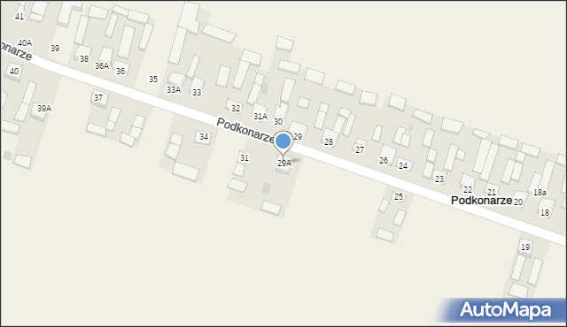 Podkonarze, Podkonarze, 29A, mapa Podkonarze