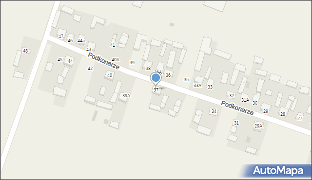 Podkonarze, Podkonarze, 37, mapa Podkonarze