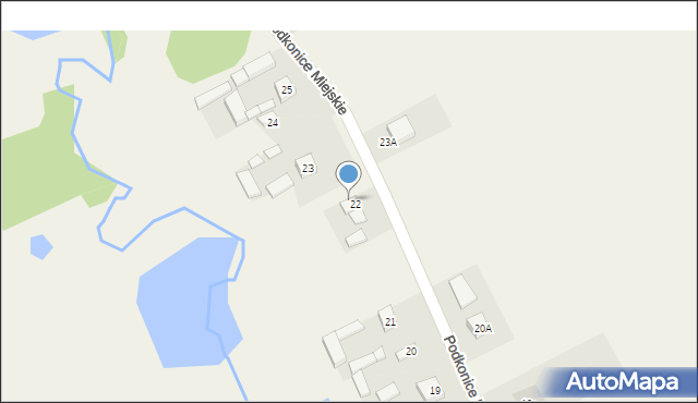 Podkonice Miejskie, Podkonice Miejskie, 22A, mapa Podkonice Miejskie