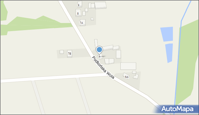 Podkońska Wola, Podkońska Wola, 7, mapa Podkońska Wola