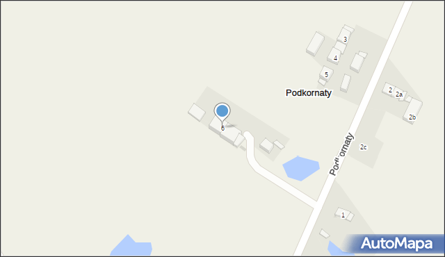 Podkornaty, Podkornaty, 6, mapa Podkornaty