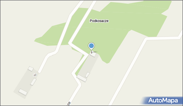 Podkosacze, Podkosacze, 9, mapa Podkosacze