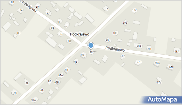 Podkrajewo, Podkrajewo, 96, mapa Podkrajewo