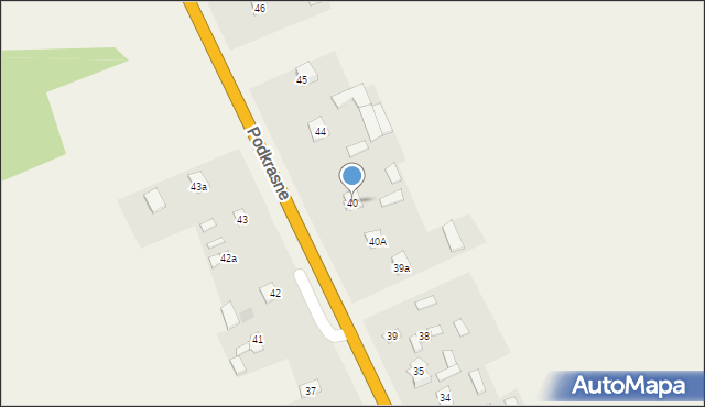 Podkrasne, Podkrasne, 40, mapa Podkrasne
