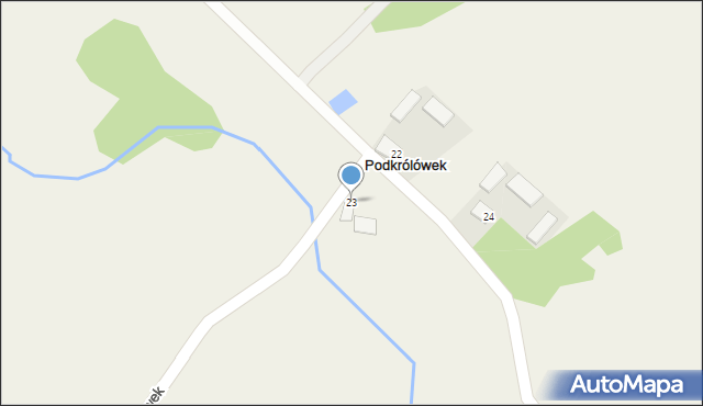 Podkrólówek, Podkrólówek, 23, mapa Podkrólówek