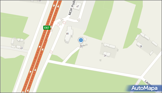 Podlas, Podlas, 23, mapa Podlas