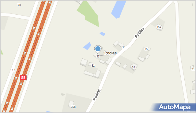 Podlas, Podlas, 32, mapa Podlas