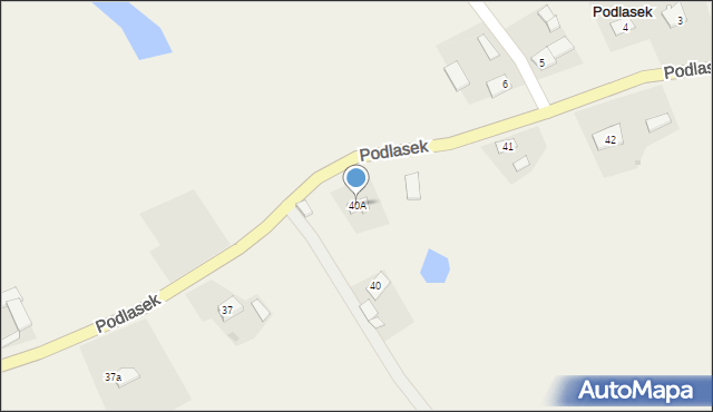 Podlasek, Podlasek, 40A, mapa Podlasek