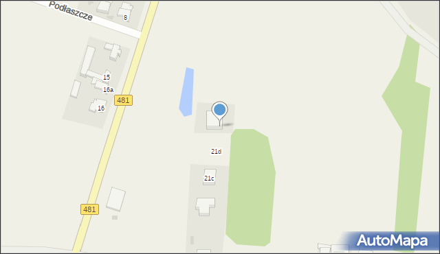 Podłaszcze, Podłaszcze, 21e, mapa Podłaszcze