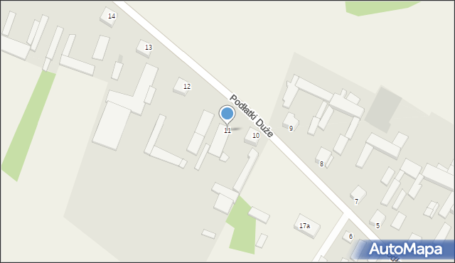 Podłatki Duże, Podłatki Duże, 11, mapa Podłatki Duże