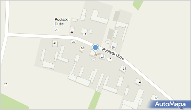 Podłatki Duże, Podłatki Duże, 18, mapa Podłatki Duże