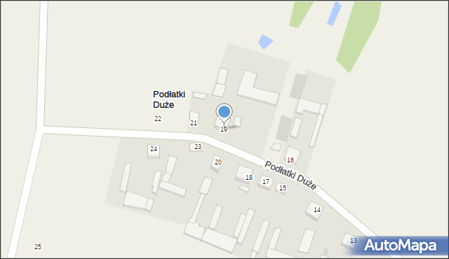 Podłatki Duże, Podłatki Duże, 19, mapa Podłatki Duże