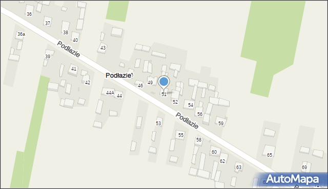 Podłazie, Podłazie, 51, mapa Podłazie