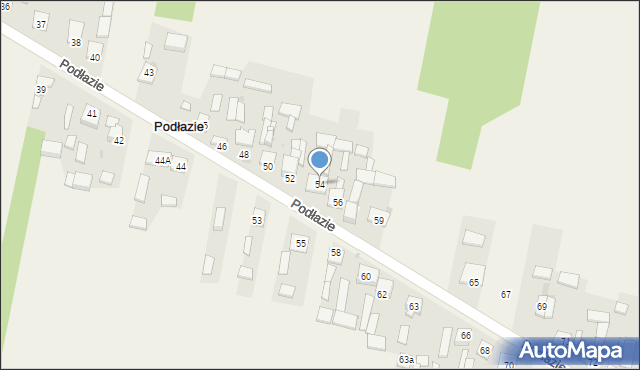 Podłazie, Podłazie, 54, mapa Podłazie