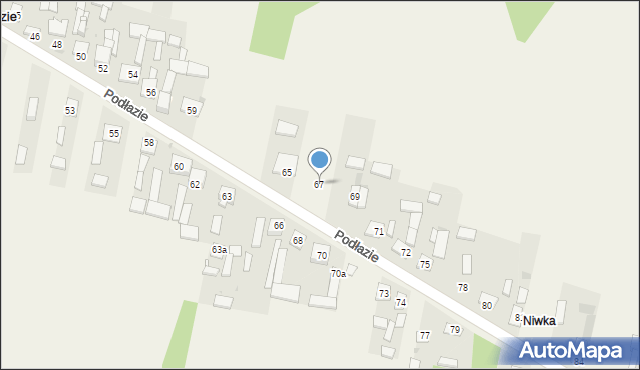 Podłazie, Podłazie, 67, mapa Podłazie