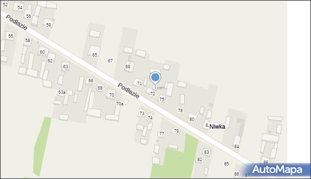 Podłazie, Podłazie, 72a, mapa Podłazie
