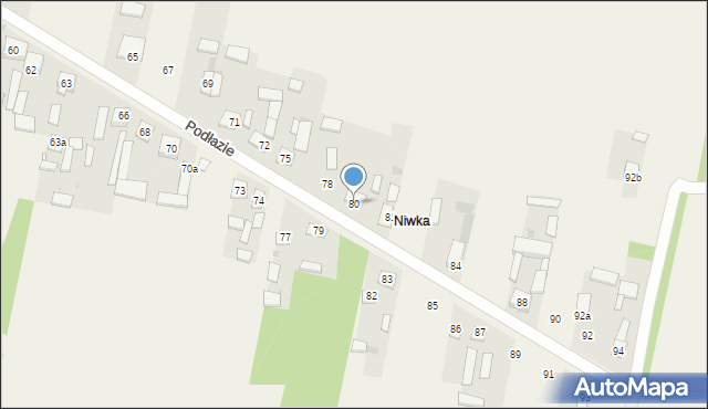 Podłazie, Podłazie, 80, mapa Podłazie